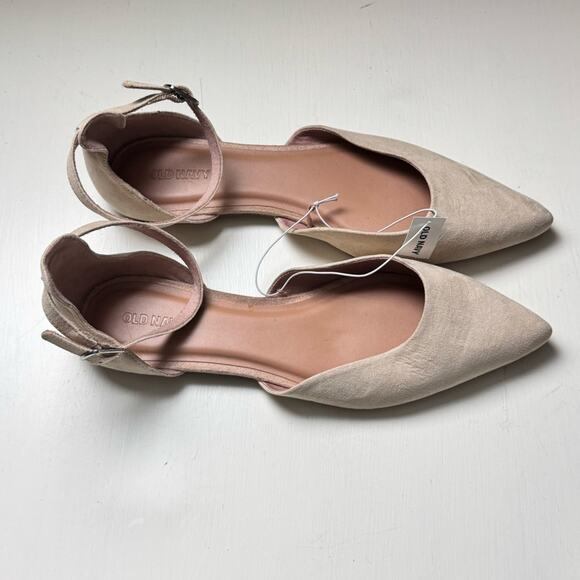 Old Navy Women's Desert Floor Pointed Toe Ankle Strap ballet Flats Sz 9 NWT - Picture 4 of 6